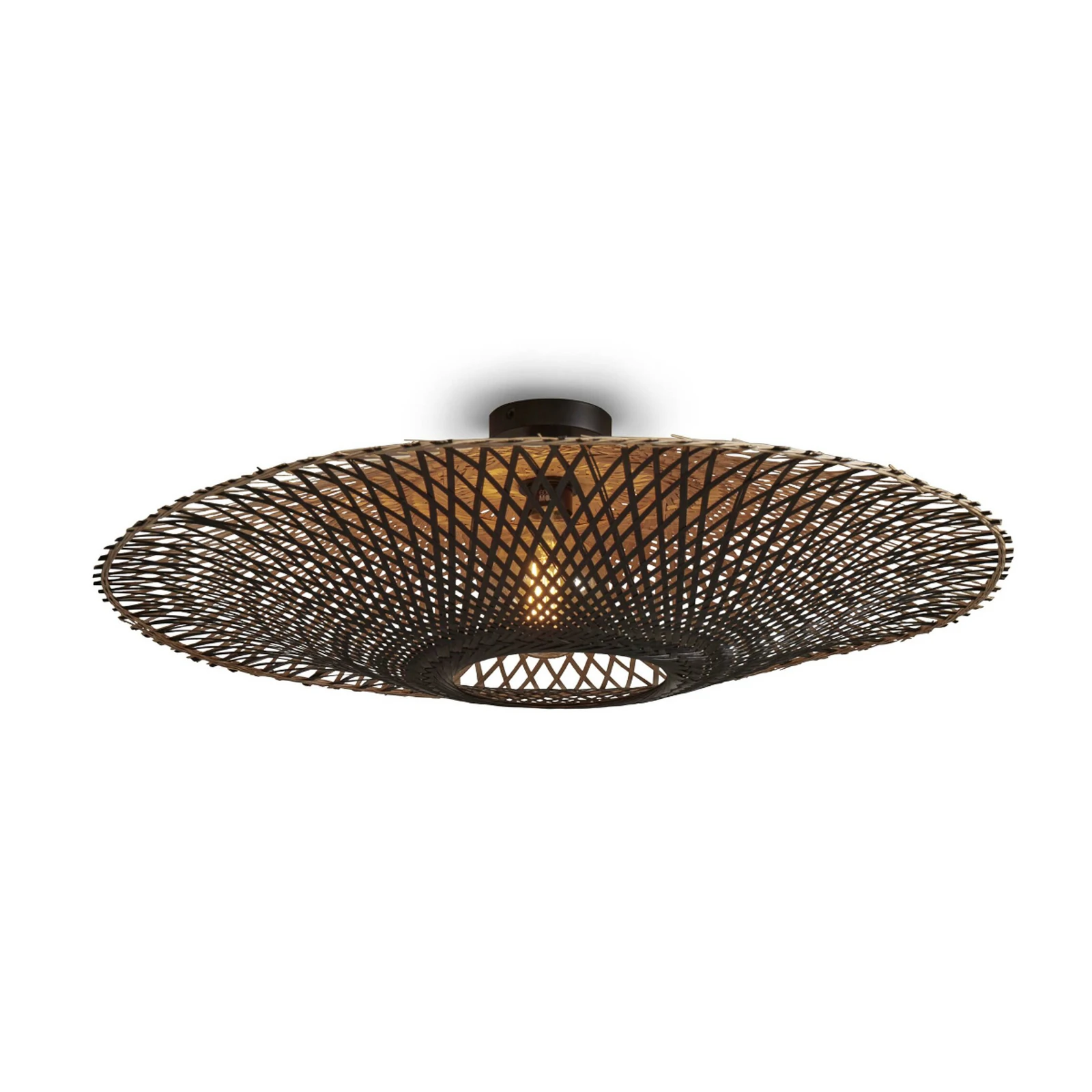 GOOD & MOJO Kalimantan deken, Ø 87 cm, zwart/naturel