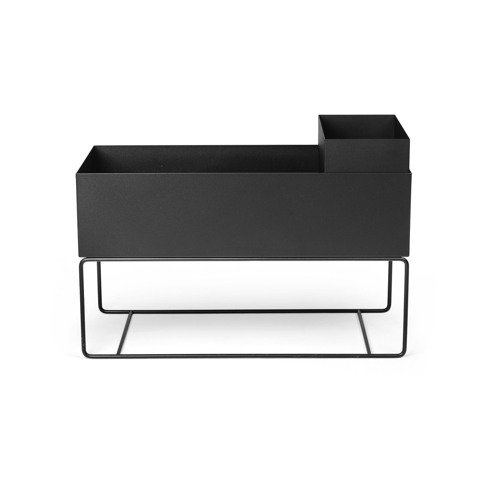 ferm LIVING Plant Box Large, svart, 77 x 34 x 45 cm, stål