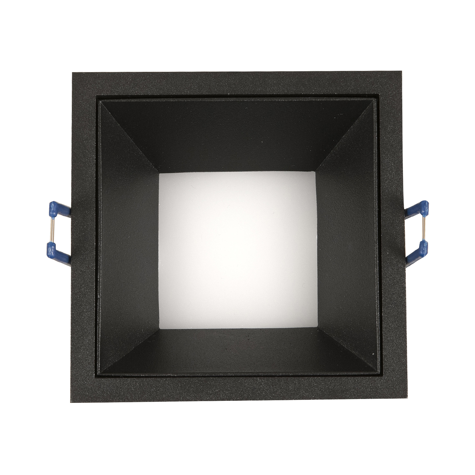 ATILED Kris LED downlight 3,000 K symmetrical black, for Living / Dining Room, aluminium, 8 W, energy efficiency: A+, L: 9.3 cm, W: 9.3 cm