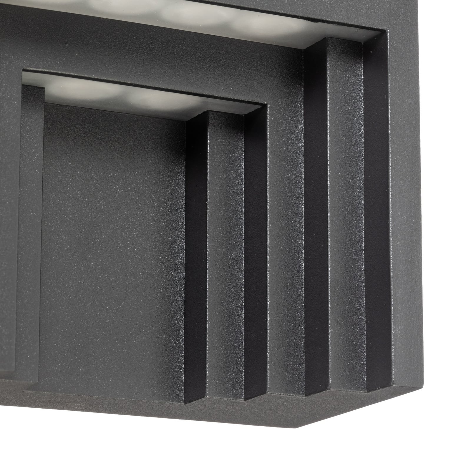 Lindby LED εξωτερικός φωτισμός τοίχου Aurali, 1 φως, μαύρο, IP65