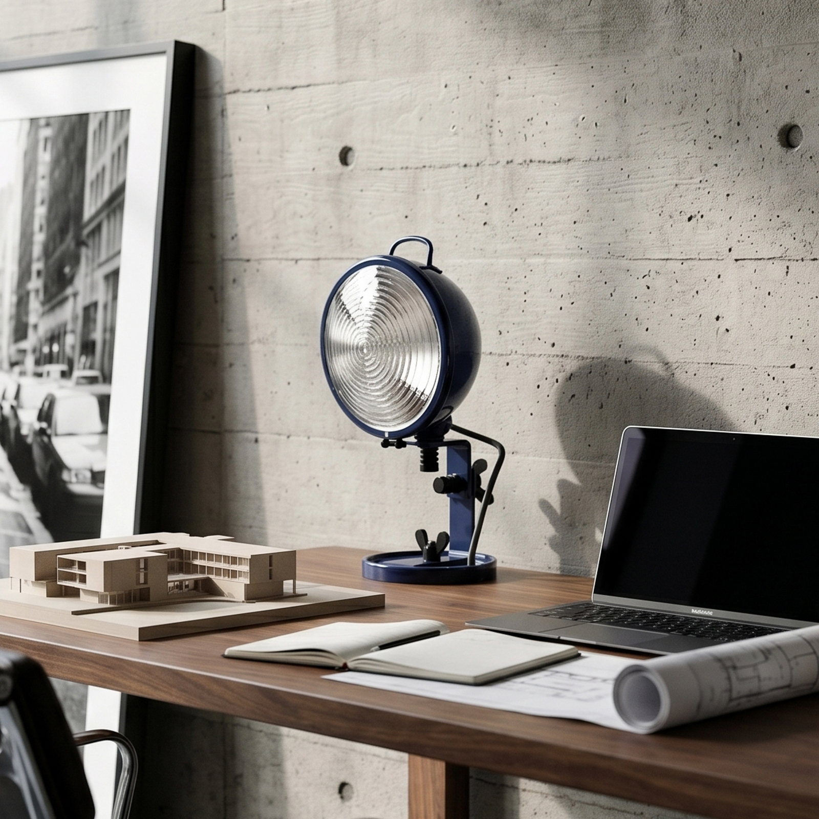 Aluminor Jeep table lamp, midnight blue, aluminium, glass, steel, E14 Aluminor Jeep table lamp, midnight blue, aluminium, glass, steel, E14