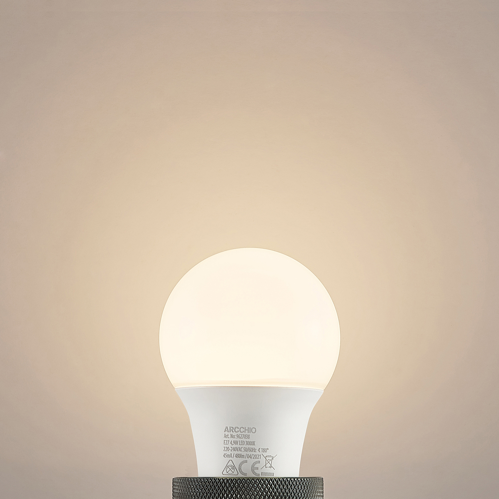 LED-Lampe E27 A60 4,9W 3.000K opal