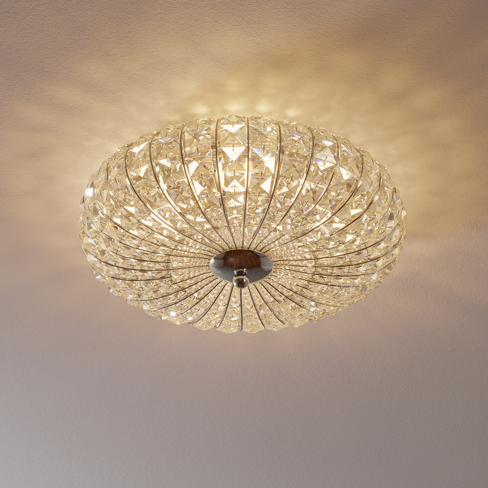 Broche ceiling light with crystals | Lights.co.uk