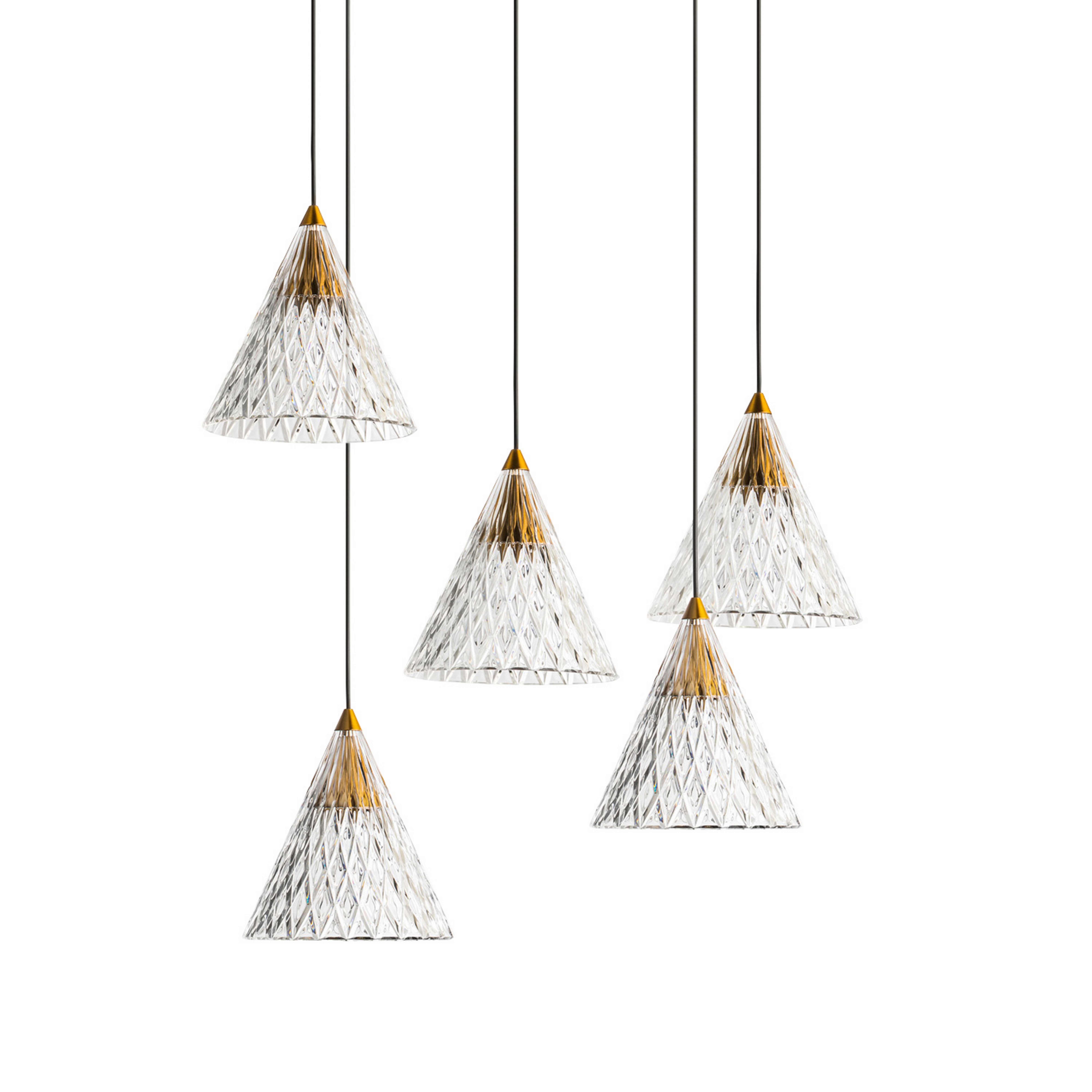 LEDS-C4 Veneto LED-Pendel Anbau 5-flammig schwarz