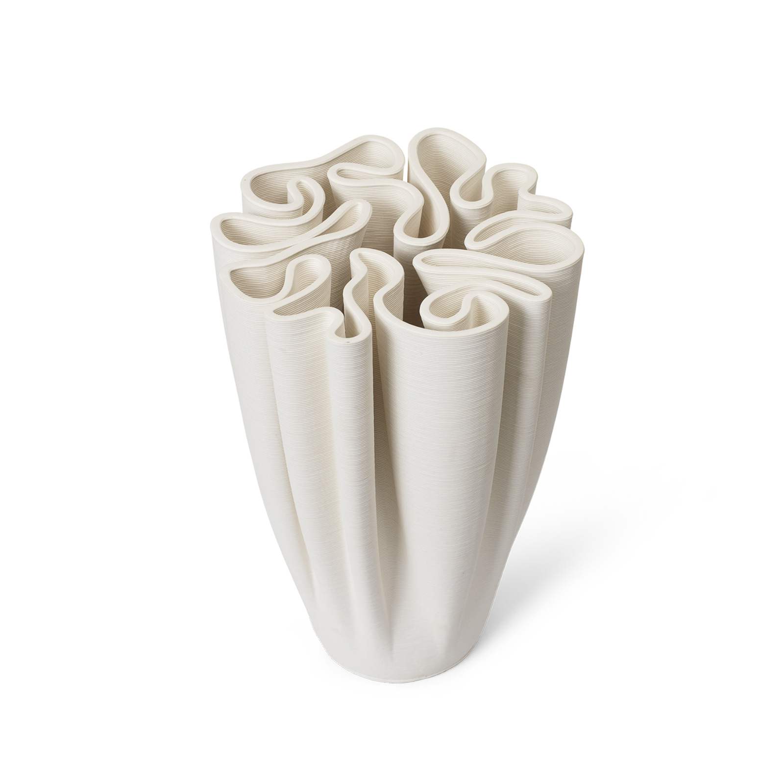 ferm LIVING Dedali vase, hvid, højde 25,5 cm, keramik