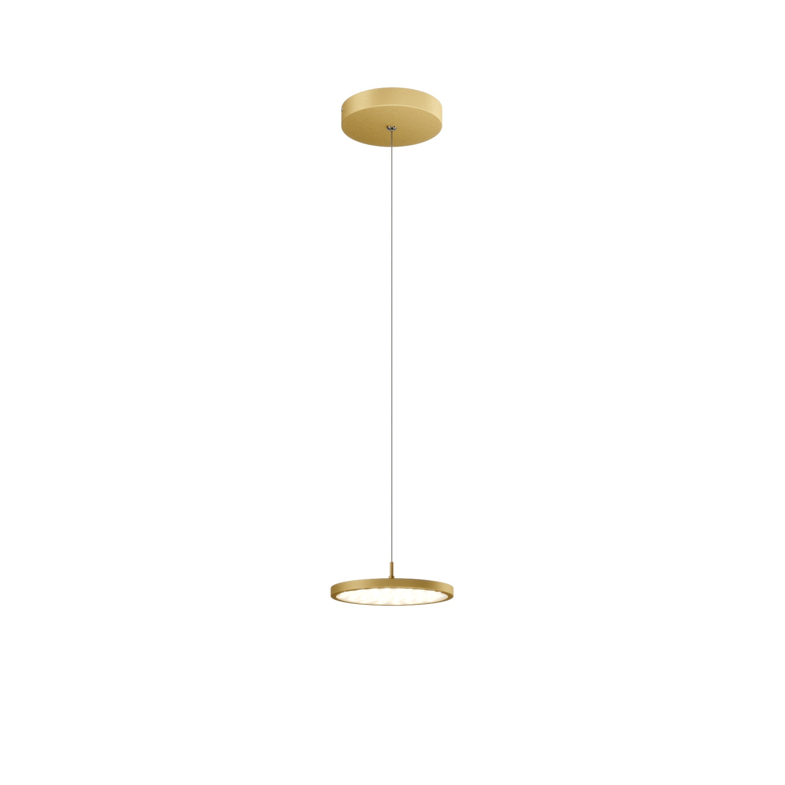 Quitani LED hanglamp Gion, 1-lamp, wit/messing