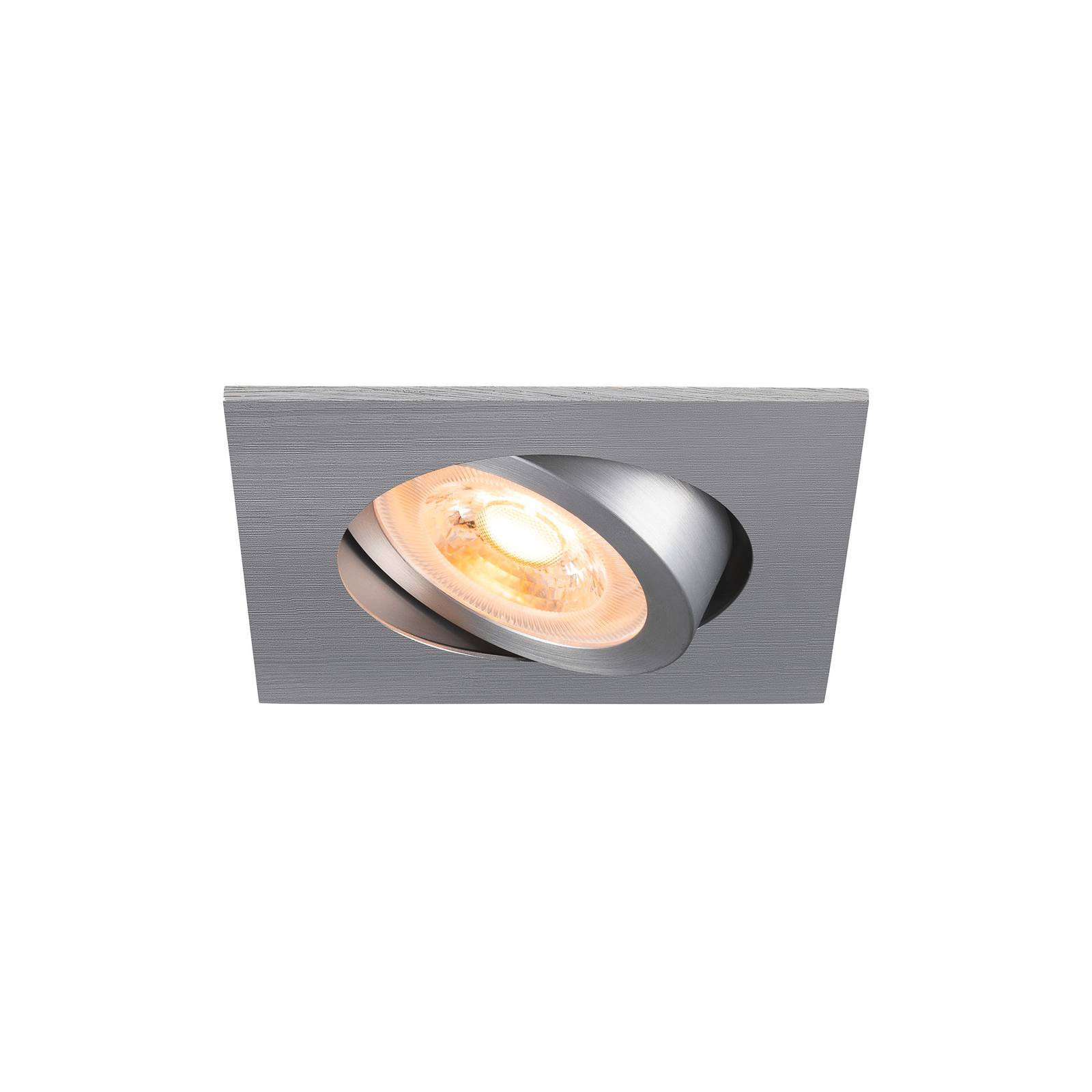 SLV Inbouw plafondlamp New Tria, aluminium, aluminium, lengte 8,2 cm voor woonkamer / eettafel - modern - alu / grijs / zink - inbouwspot plafond - Inbouwlamp - dimbaar