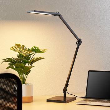Lindby Antisa -LED-työpöytälamppu CCT, himmennin