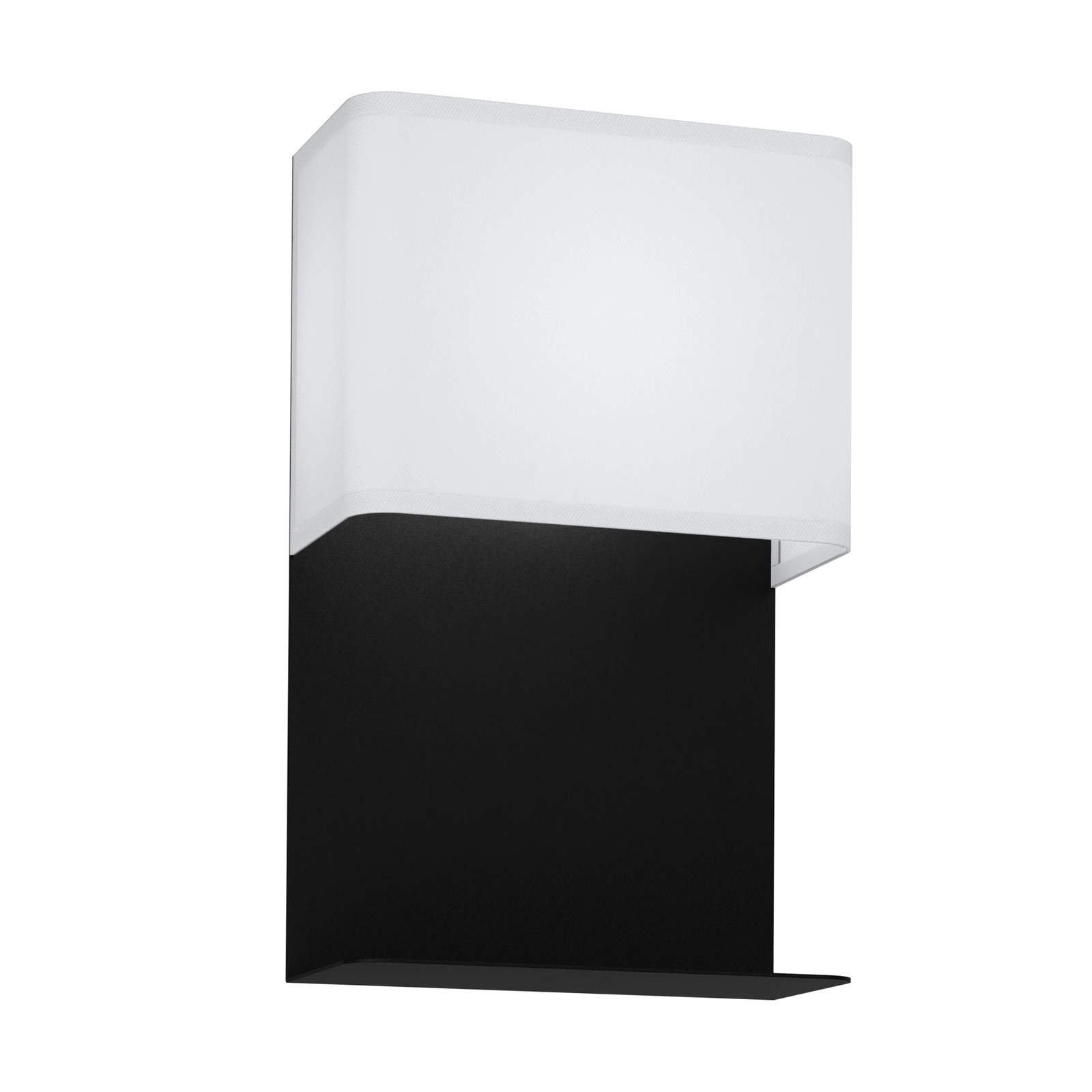 Aplique LED Galdakao con tejido, negro/blanco
