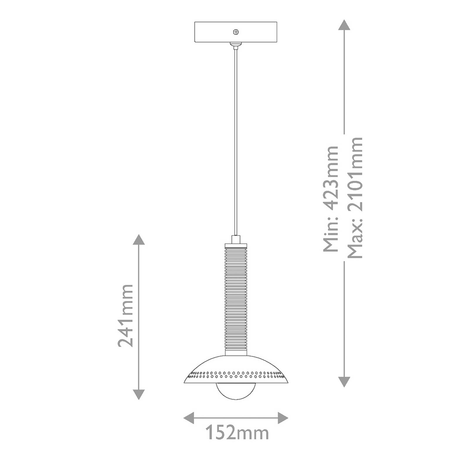 Żyrandol LED Arden, czarna matowa, Ø 15 cm, metalowa, ściemniana