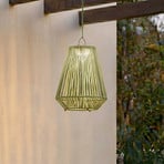 Lindby LED-solcellelampe Austas, grønn, Ø 32 cm, USB, IP54