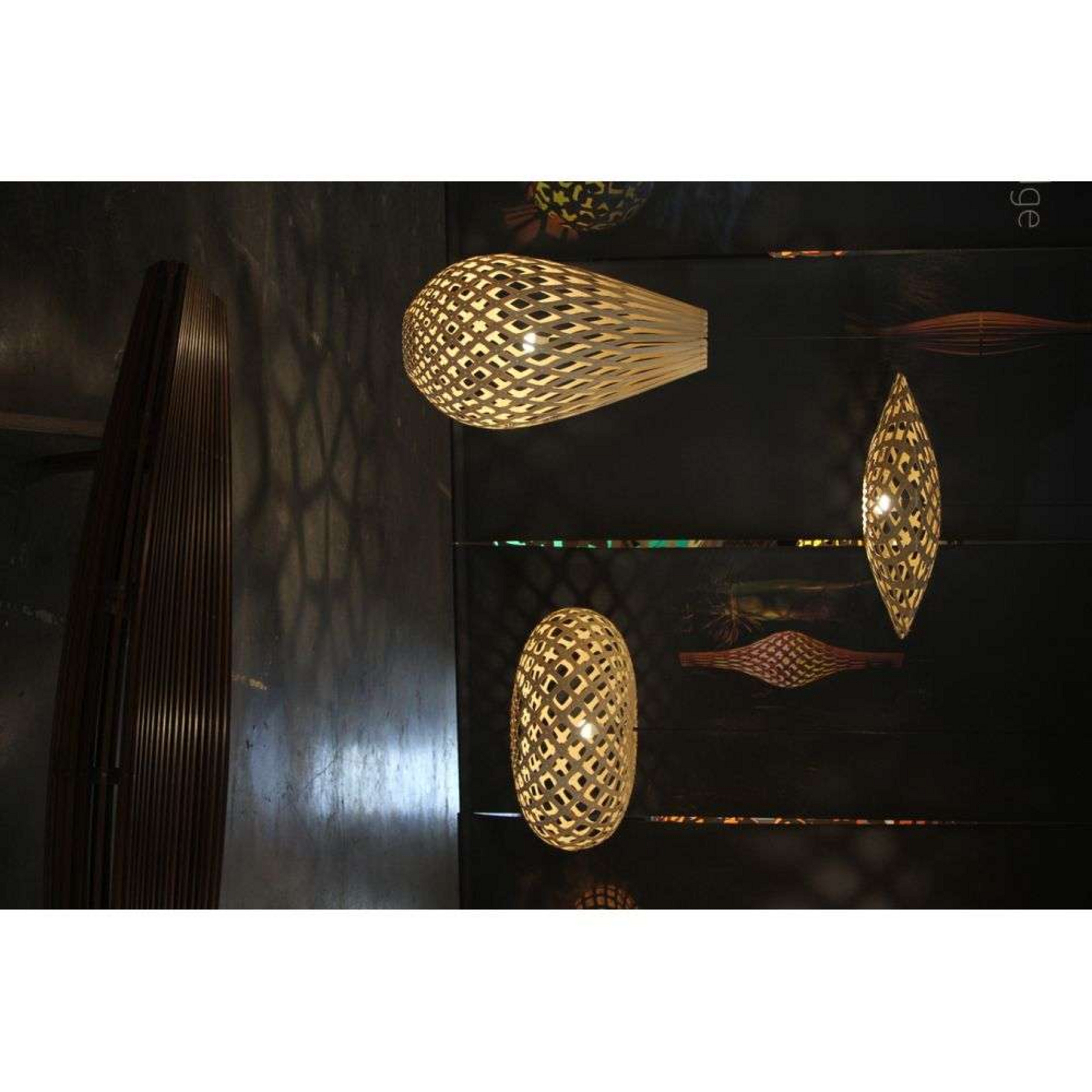 Flax Pendelleuchte Ø110 2 Seiten Schwarz - David Trubridge