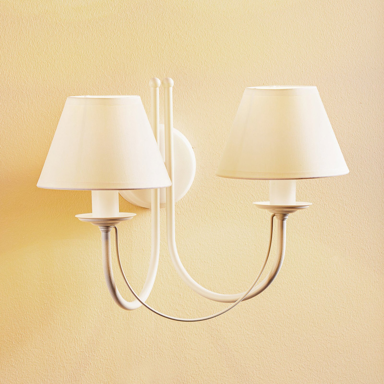 Wandlamp Bona, 2-lamps, wit