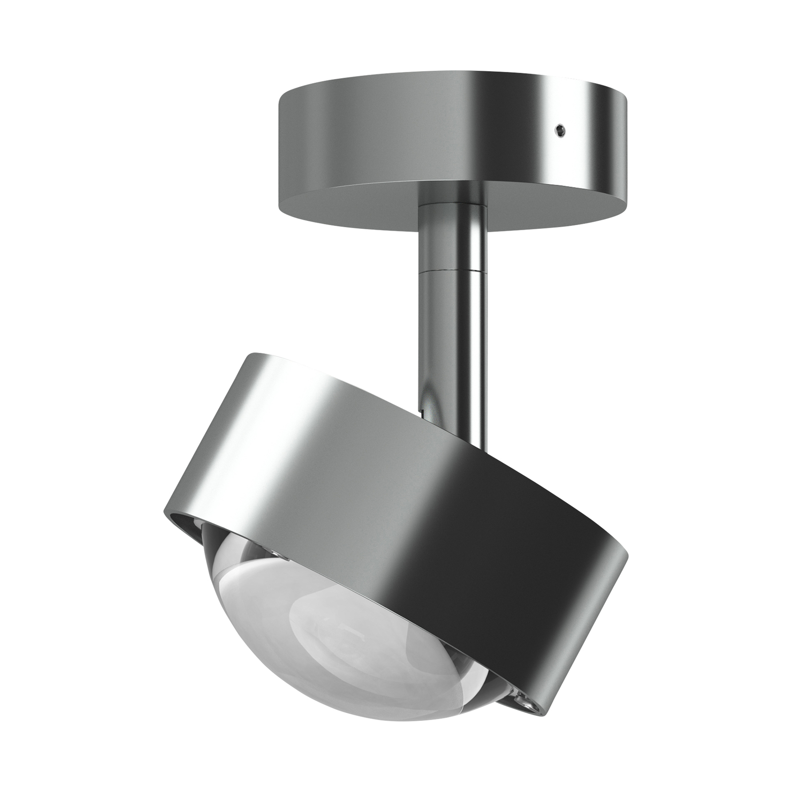 Puk Mini Turn spot LED lentille claire à 1 lampe chrome mat