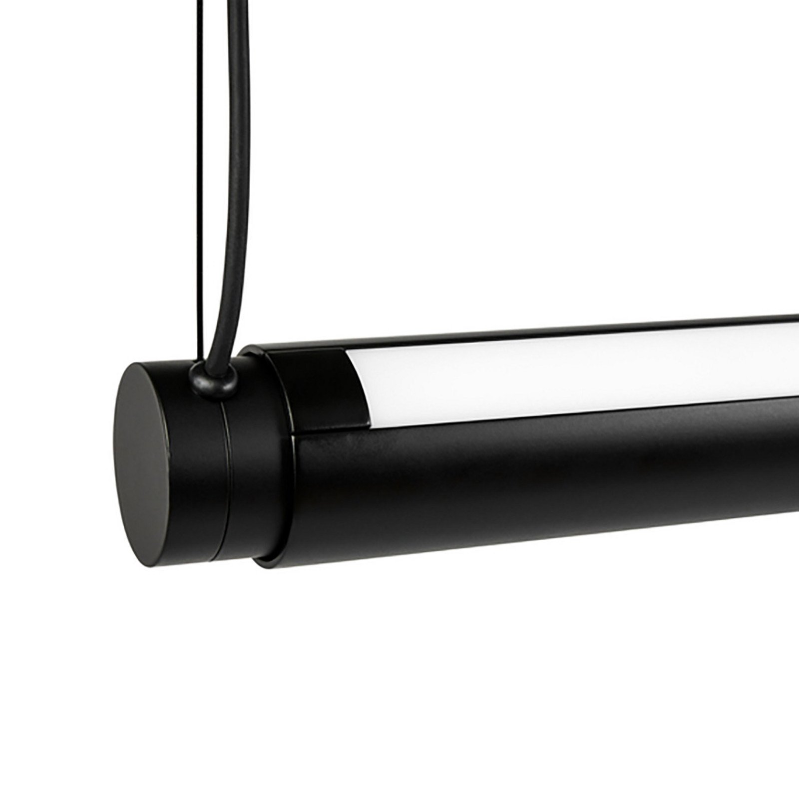 HAY Factor Linear suspendată LED difuză neagră - Camera de zi / sufragerie - design - negru opal - Metal
