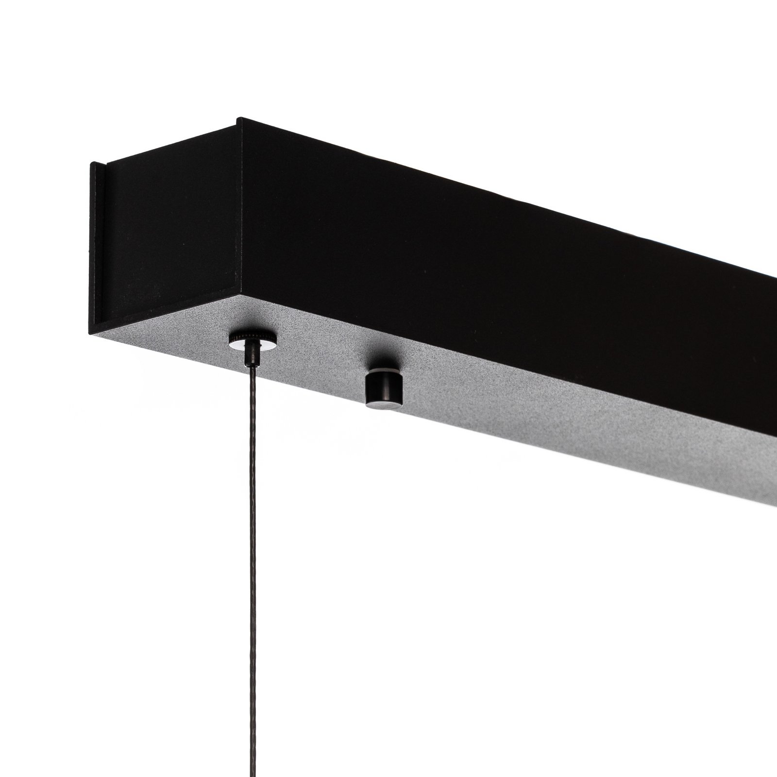 Quitani LED piekaramā lampa Kiera, ozols/melns, 138 cm