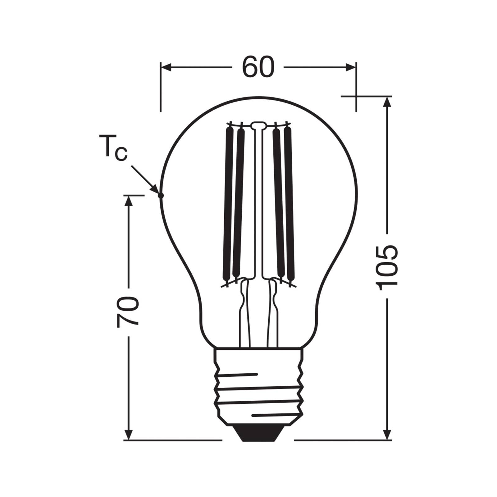 OSRAM żarówka filament LED E27 2,2W 4000K ściemniana