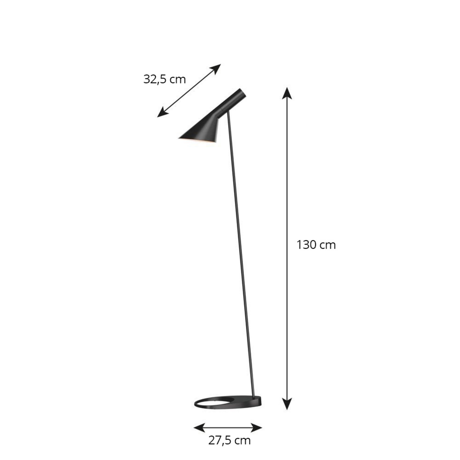AJ Floor Lamp Black - Louis Poulsen