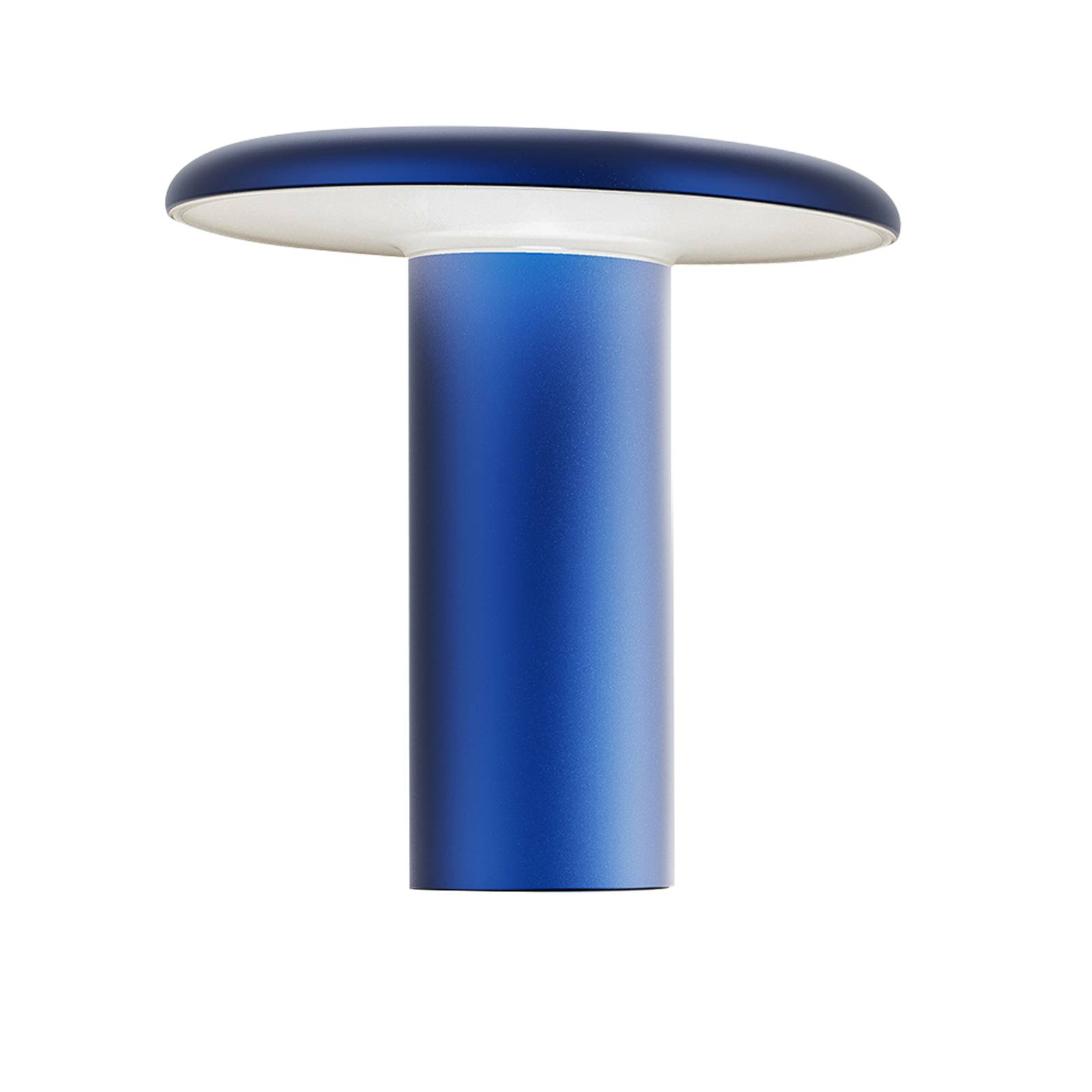 Artemide takku led asztali lámpa újratölthető akkumulátorral, kék színben