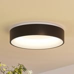 Arcchio LED ceiling lamp Aleksi, round, black, metal, CCT