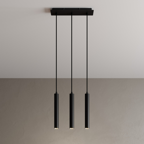 Arcchio Franka LED-pendellampe, 3 lyskilde, lang