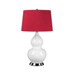Textil asztali lámpa Isla nikkel polírozott/piros