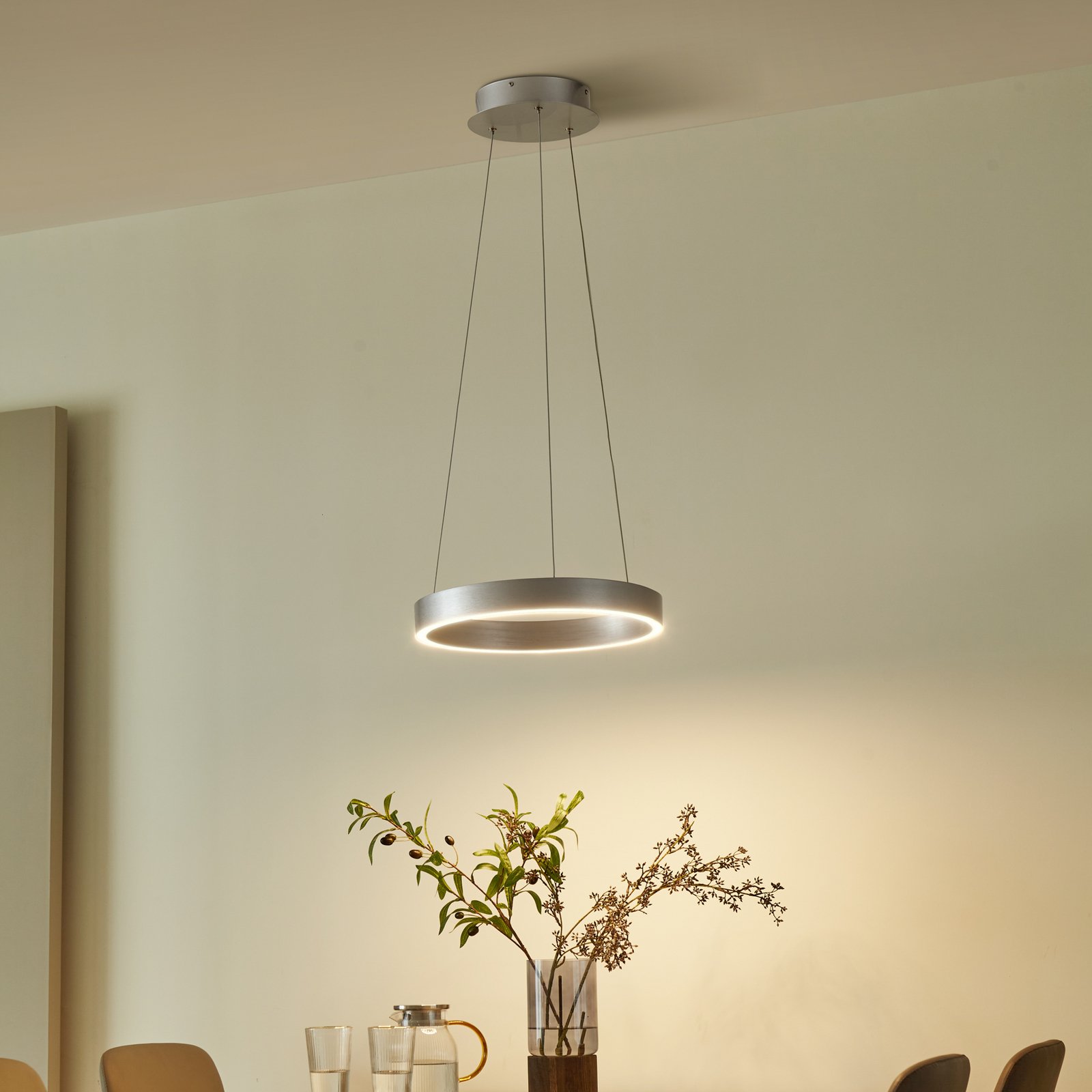 Arcchio Answin LED pendant light 26.4 W silver