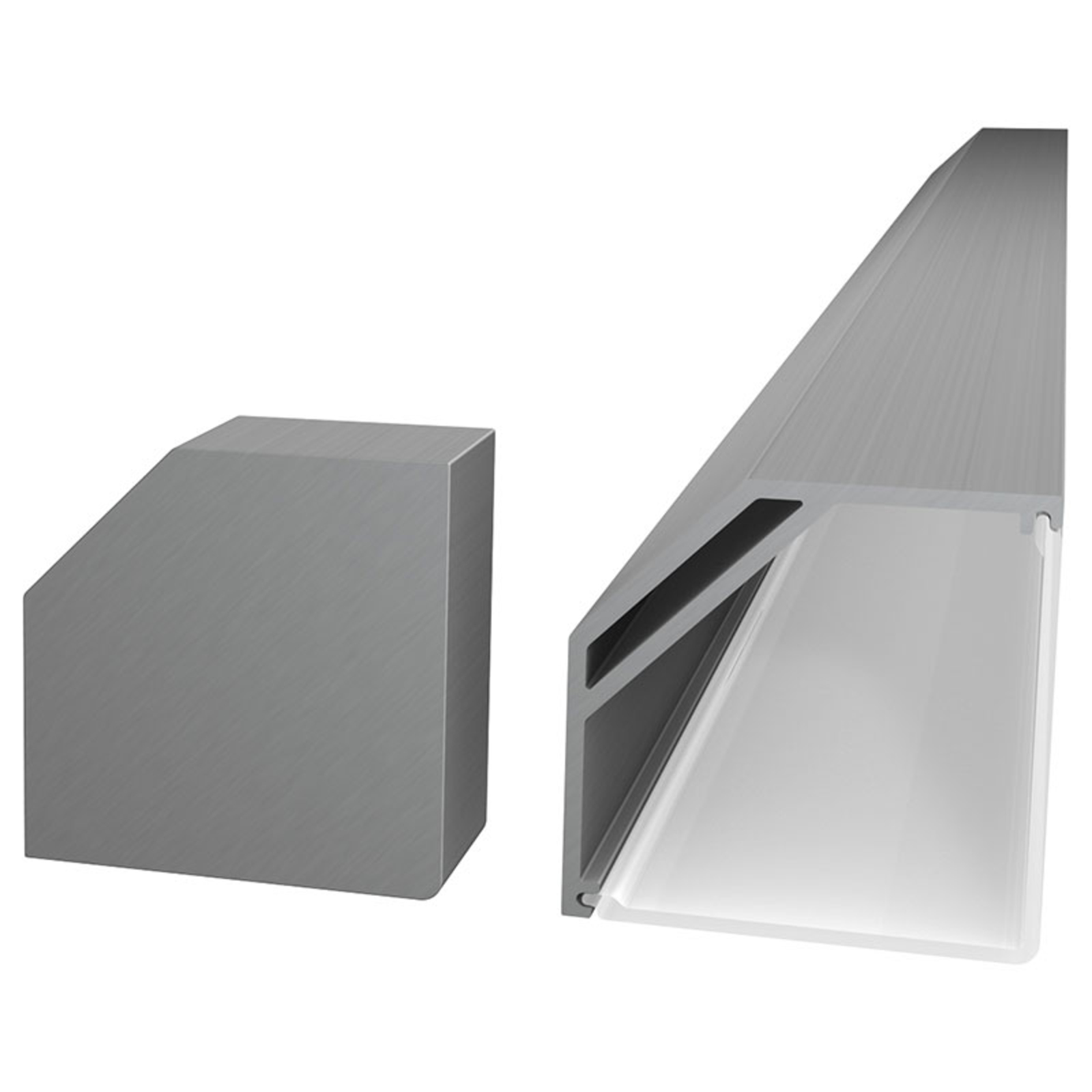 E45 profil de colț aluminiu coliniar 2.000 mm