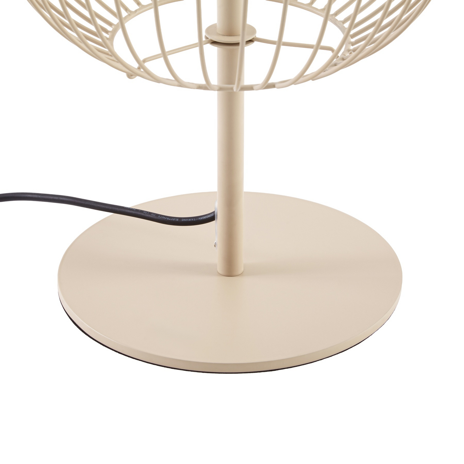 Lámpara de pie LED exterior Lucande Richi, color beige, altura 90 cm, IP44