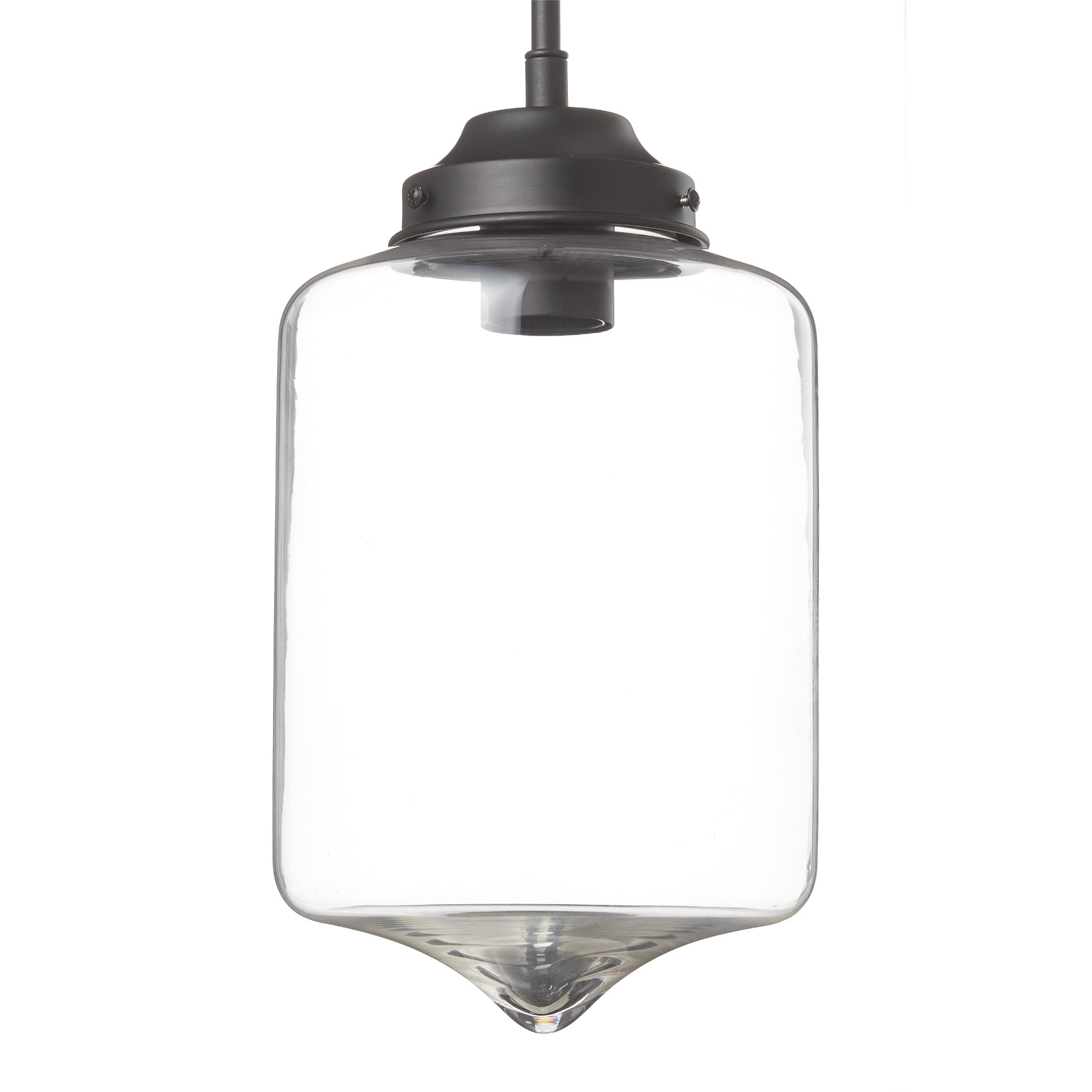 ALTAVOLA DESIGN LA011 hanging light E27 tube glass lampshade clear, for Living / Dining Room, aluminium, glass, E27, 60 W, energy efficiency: A++, H: 32 cm