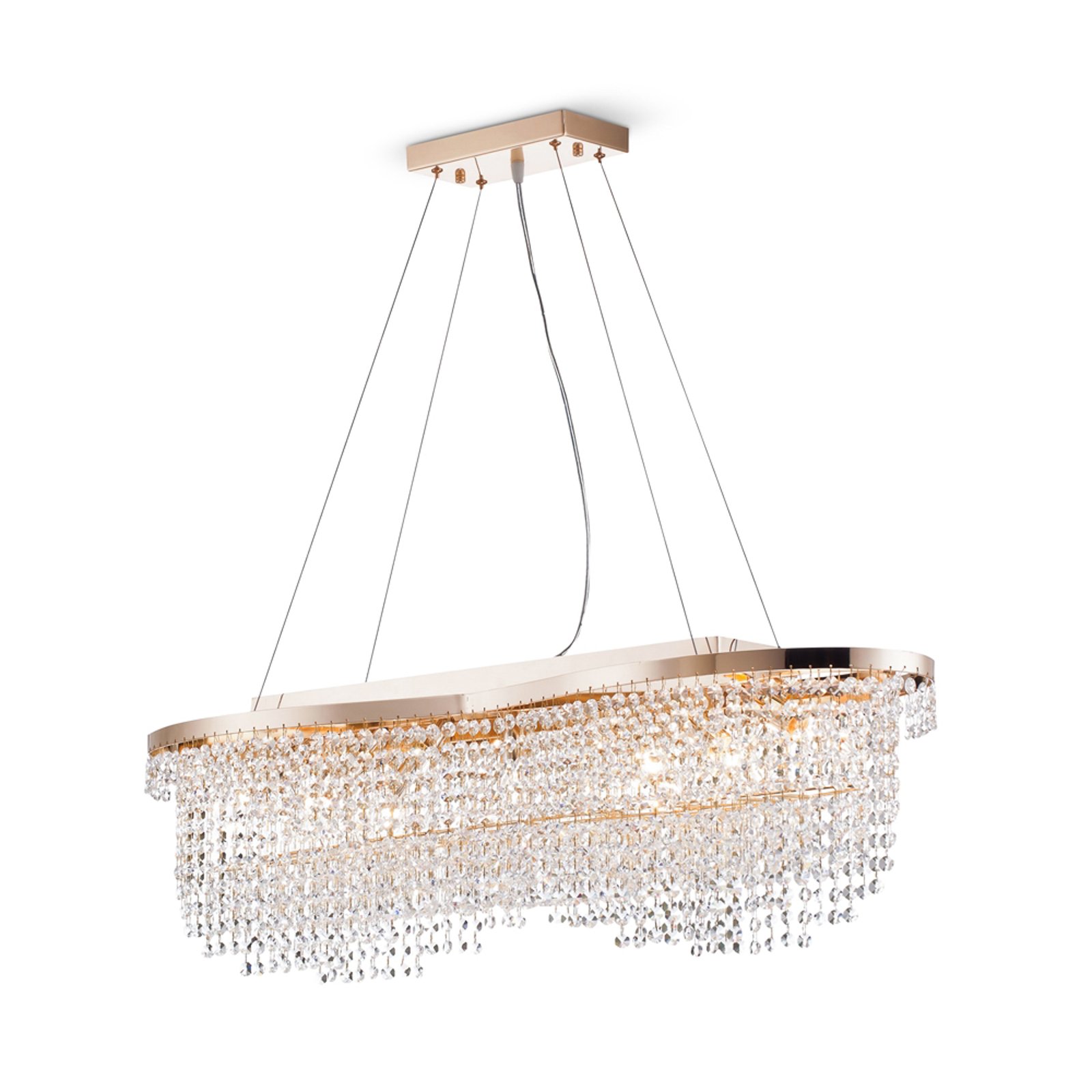 Maytoni suspension Toils, doré, cristaux, 7 x E14