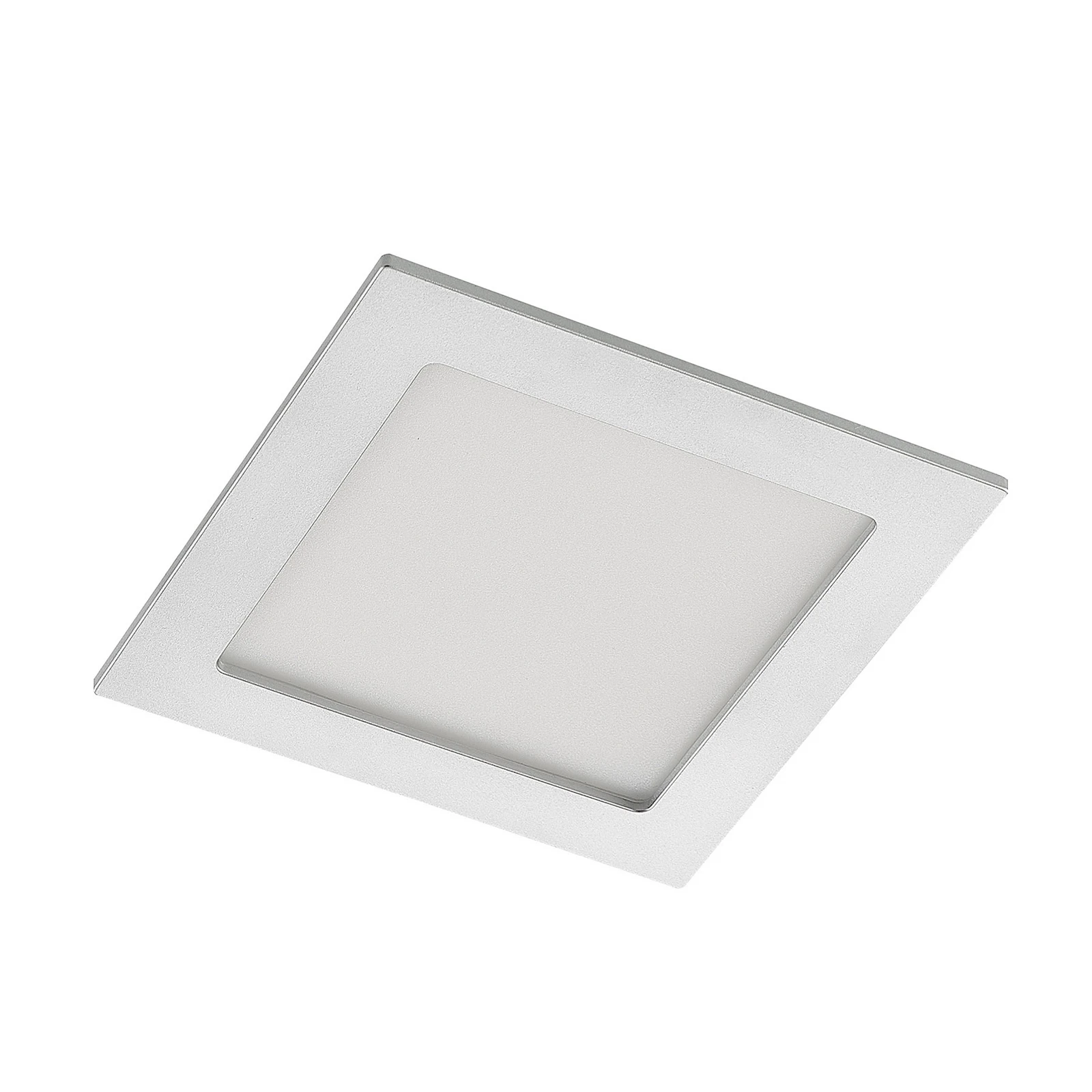 Prios LED ugradna svjetiljka Helina, srebrna, 16,5 cm, prigušiva