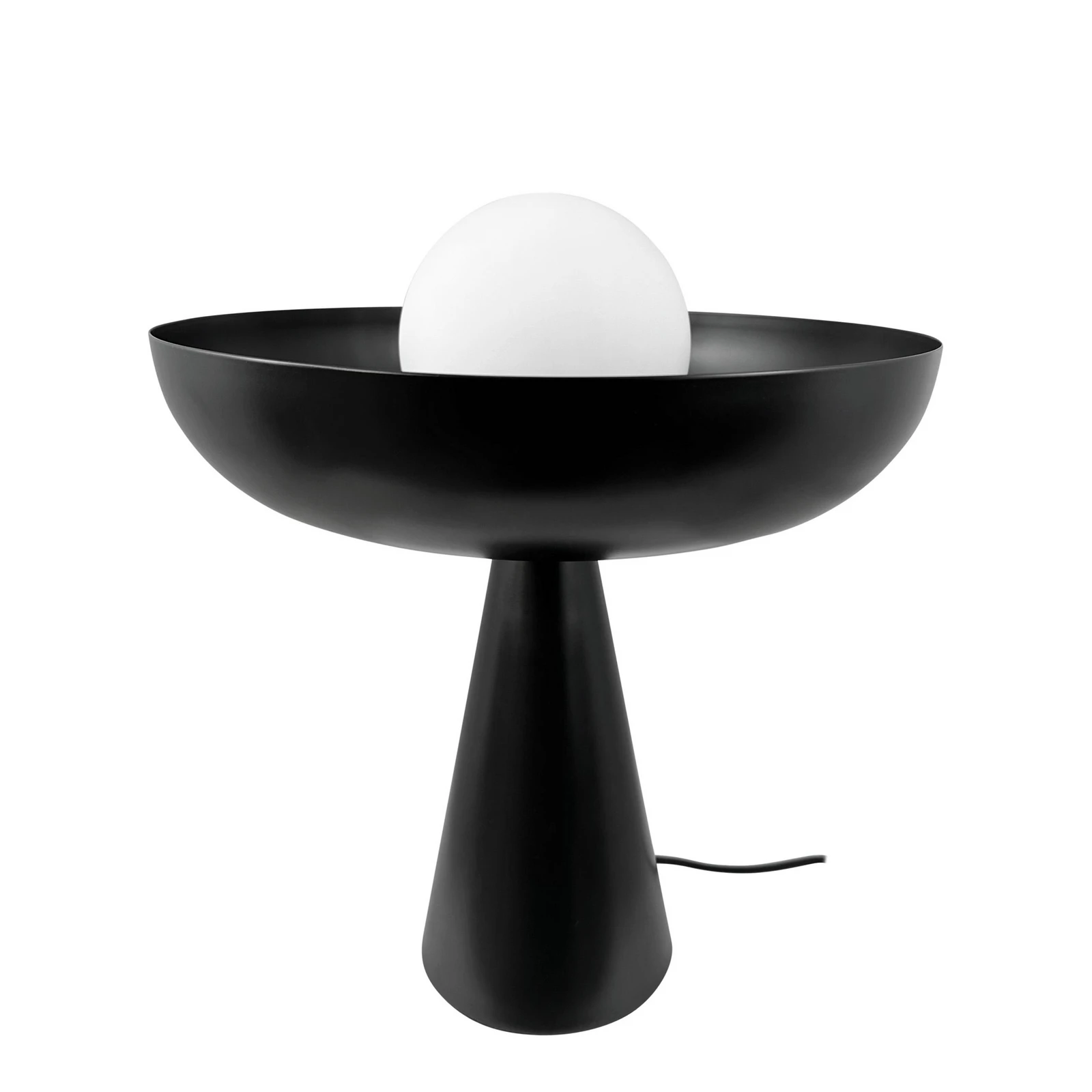 Dyberg Larsen stolová lampa Ava, čierna, kov, výška 35 cm