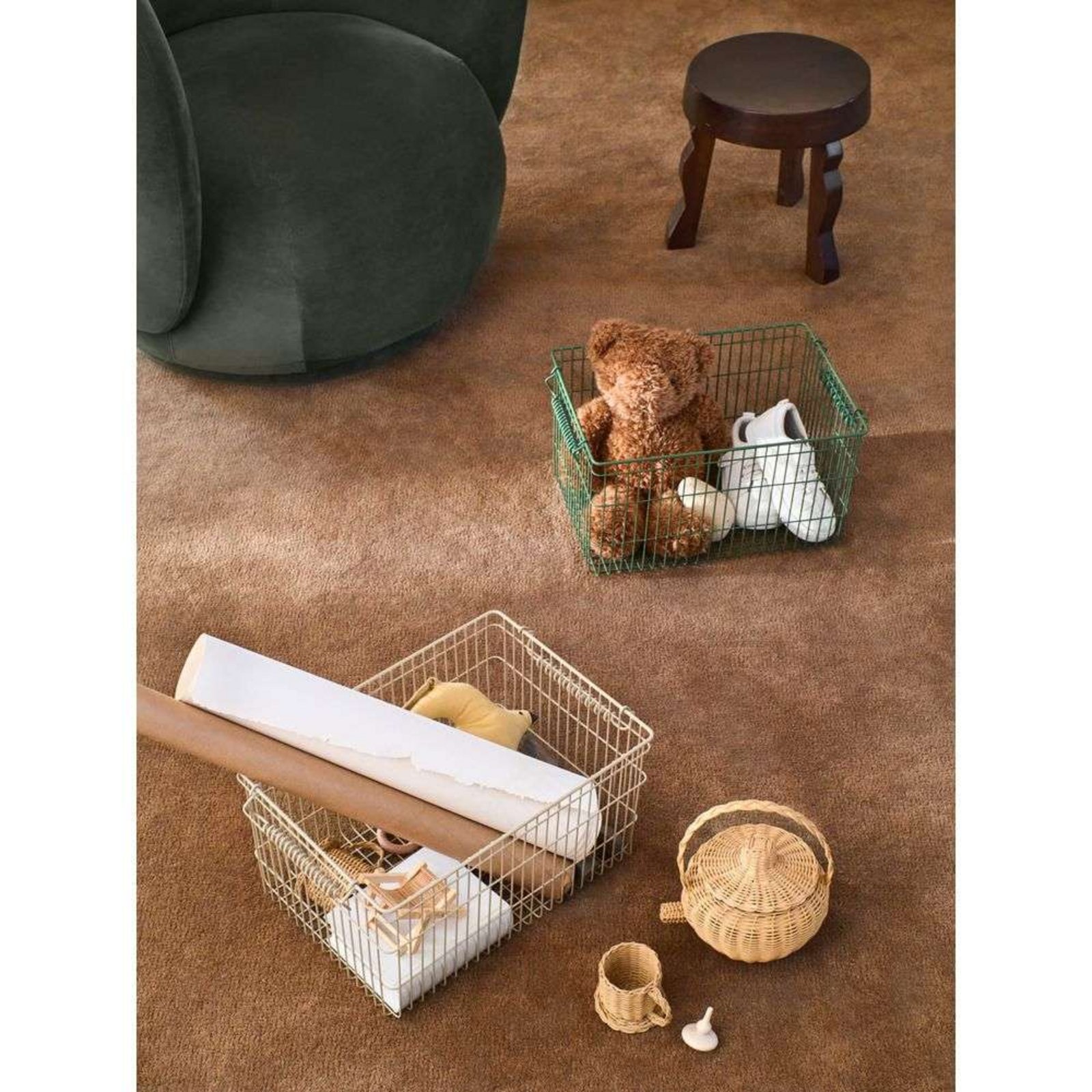 Cala Stackable Baskets Set of 2 Cashmere - Ferm Living