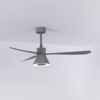 Stropný ventilátor Amelia Cone, LED svietidlo sivá