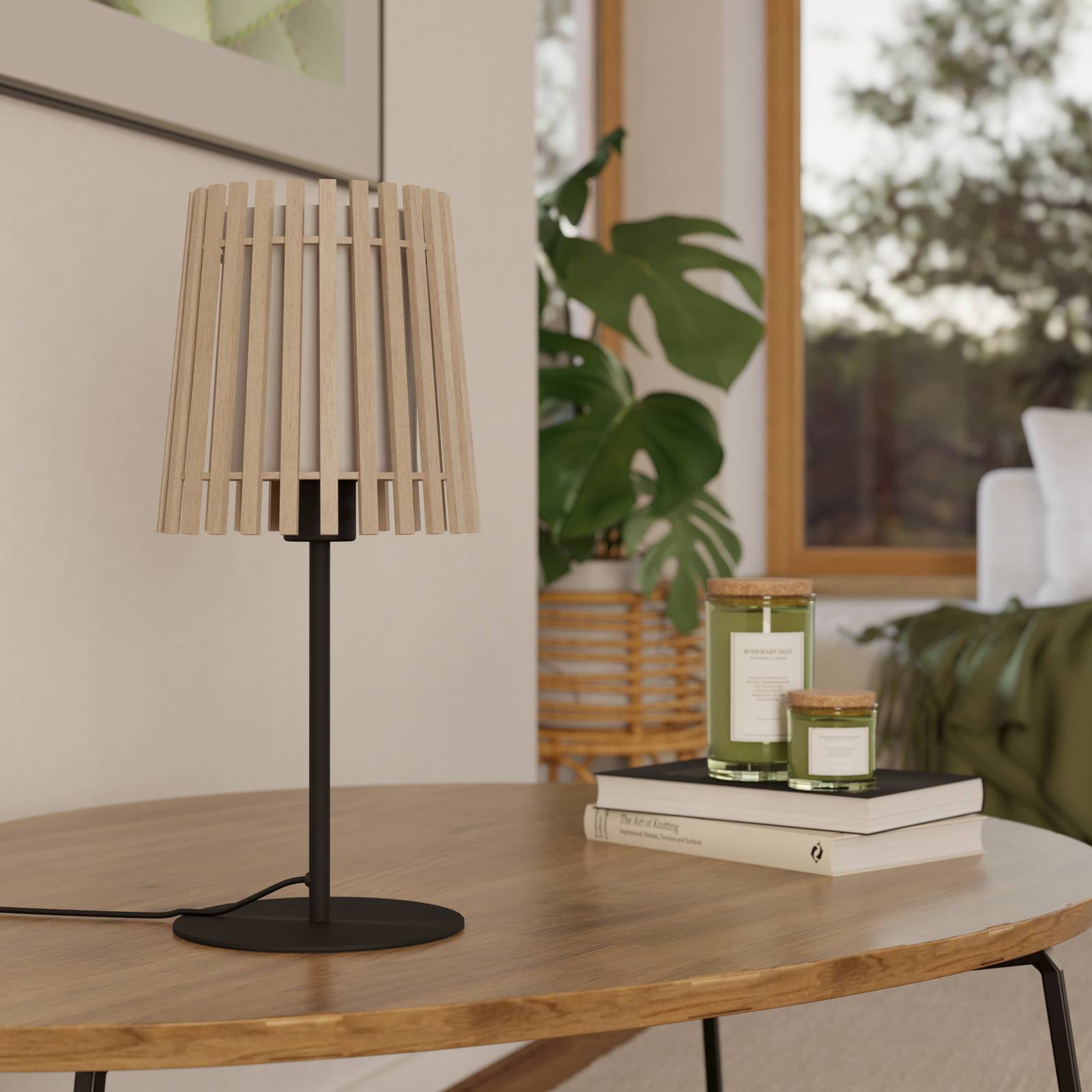  Eglo Eglo Fattoria Table Lamp With A Double Lampshade 