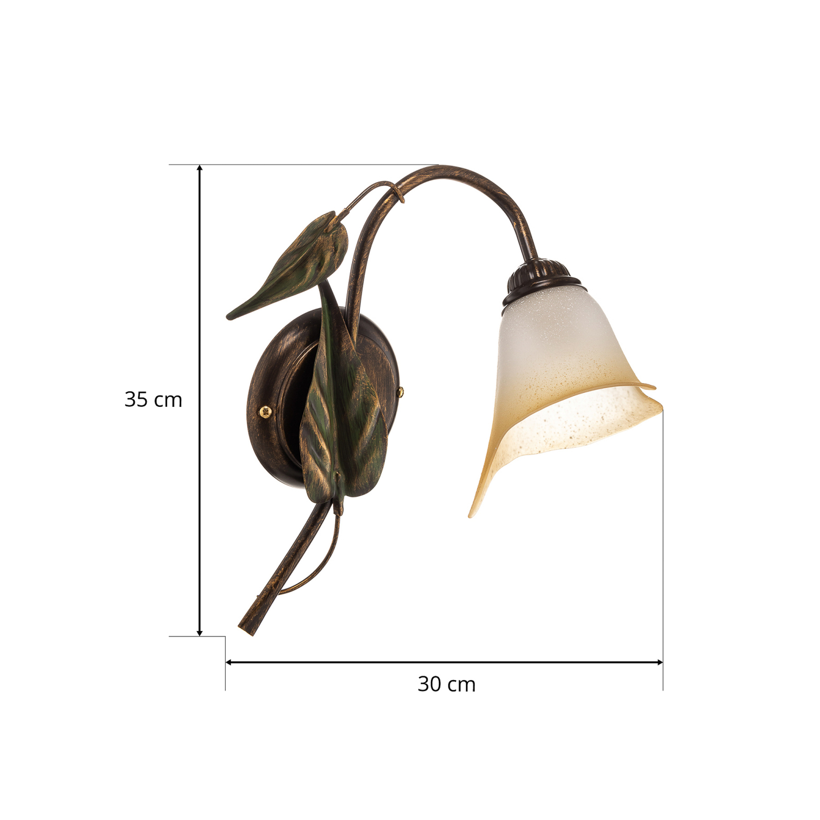 Miranda wall light 1-bulb, bronze