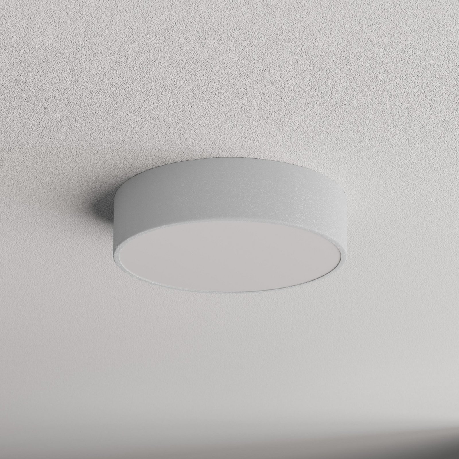 Deckenlampe Cleo 300, grau, Sensor, IP54, Ø 30 cm, Metall