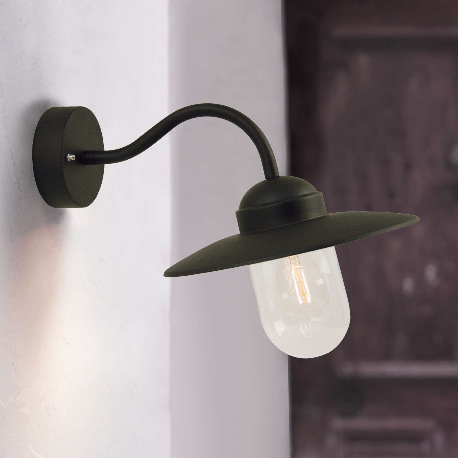 lampada da parete esterna Luxembourg nera IP54