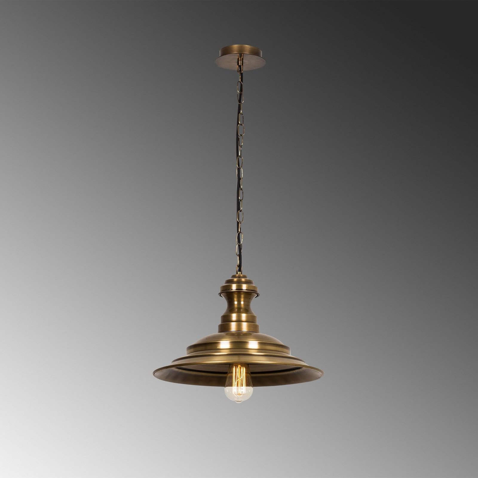 Sivani MR-637 pendant light, gold antique, metal, Ø 39 cm