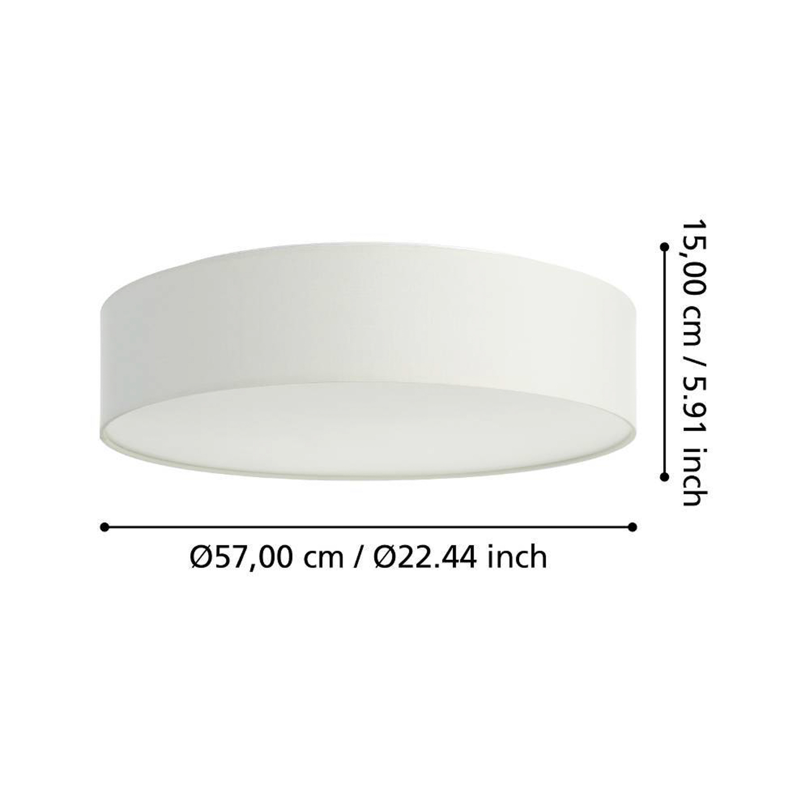 EGLO connect Romao-Z LED ceiling lamp, Ø57cm white