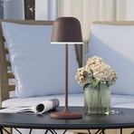 Mannera LED-bordlampe med batteri, rustbrun