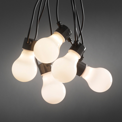Opal LED-ljusslinga för utomhusbruk, 10 ljus