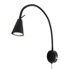 Applique a LED Tusa, nero, metallo, 45 cm, braccio flessibile