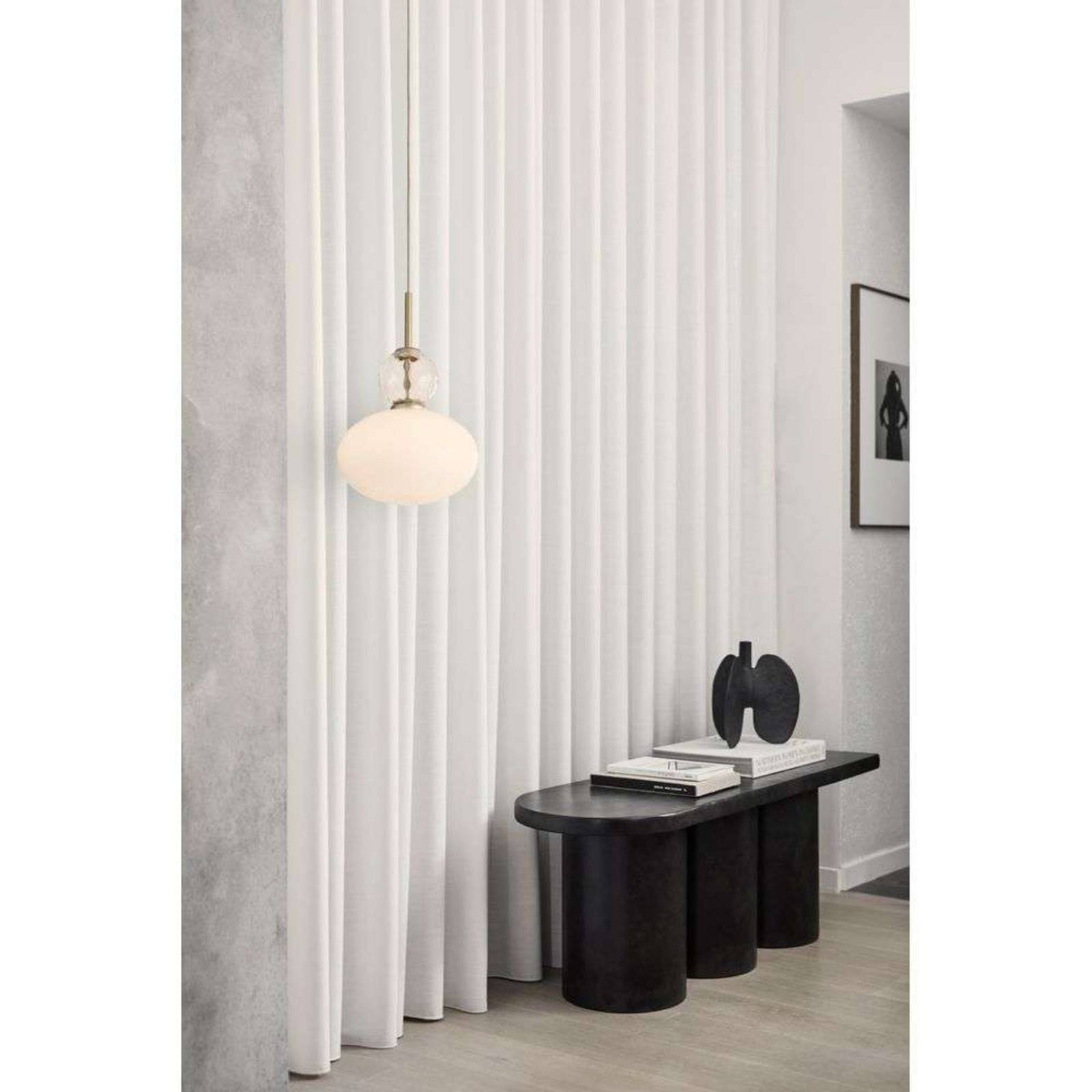 Lampa wisząca Nuura Rizzatto 32, Ø 30 cm, kolor srebrny/opalowy