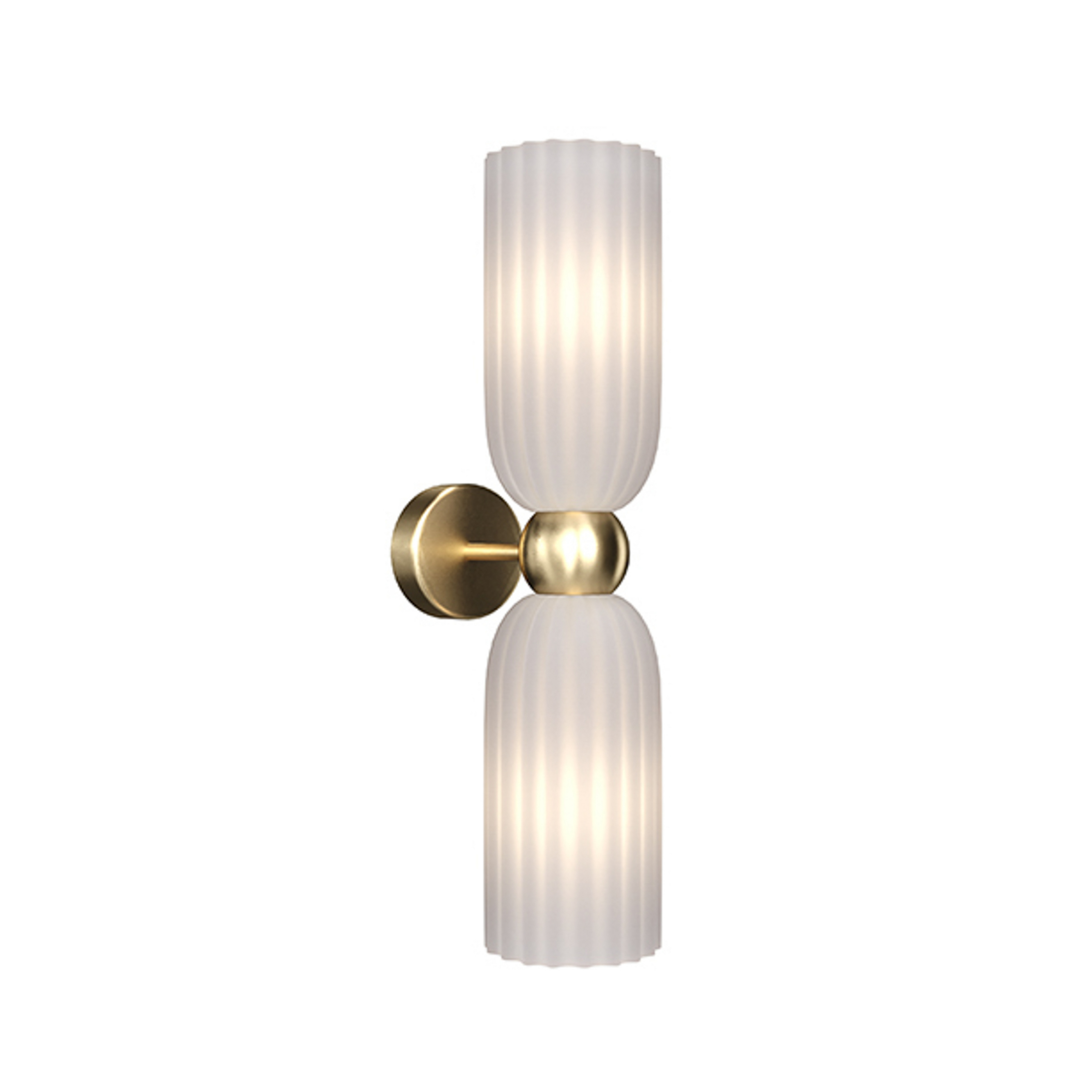 Maytoni Wandleuchte Antic, 2-flammig, gold/weiß, Glas