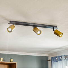 Faretto da soffitto Zen 3 con 3 faretti, nero-oro