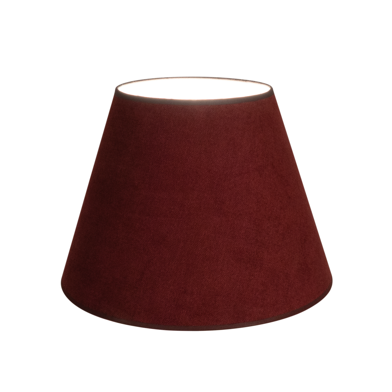 Kap Cone, donkerrood, hoogte 30 cm, textiel Kap Cone, donkerrood, hoogte 30 cm, textiel