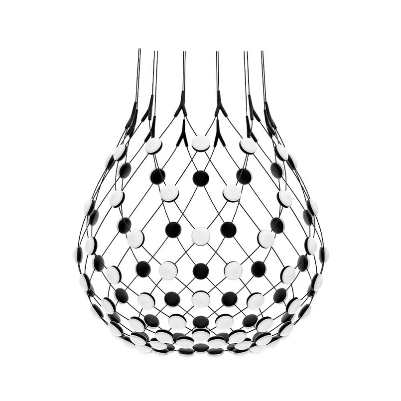 Luceplan - Mesh Pendelleuchte Ø80xH60 2m w/Wireless Kit Black