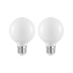 LED-lamppu E27 4W G80 2700K himmennys opaali 2 kpl